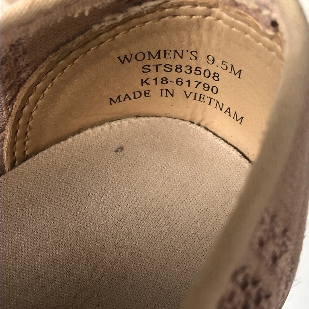 SPERRY Women’s Seaside Striped Knit Slip-on Sneakers size 9.5 Rose